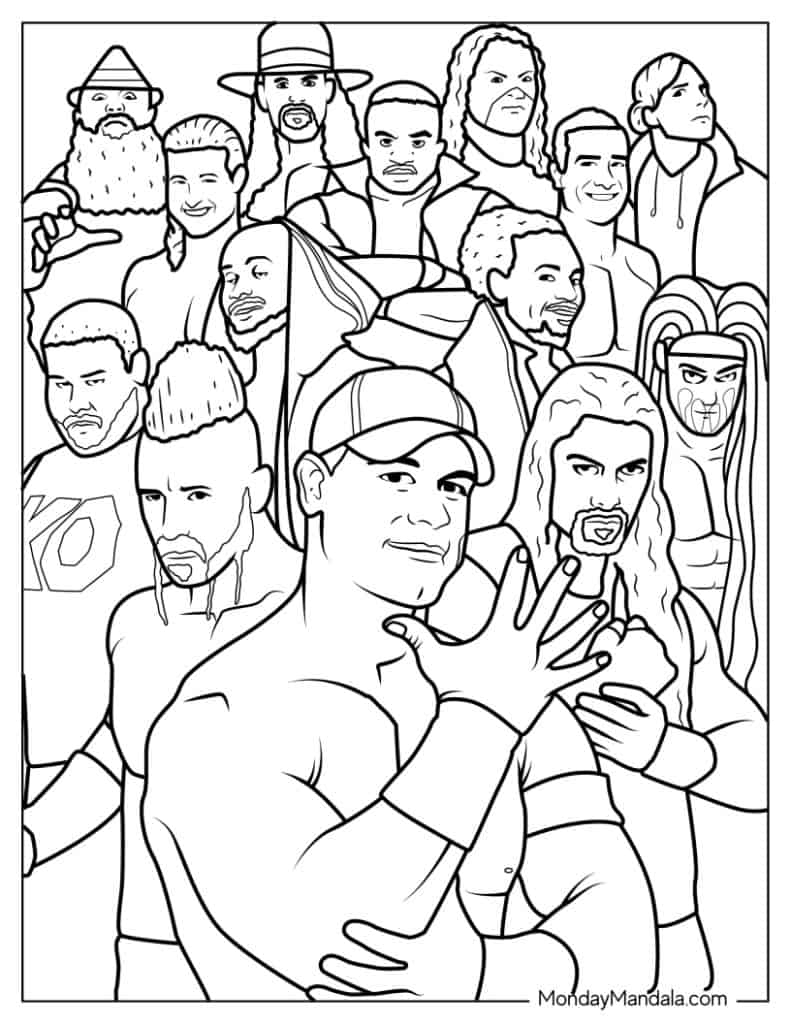 Wwe Coloring Pages 2025