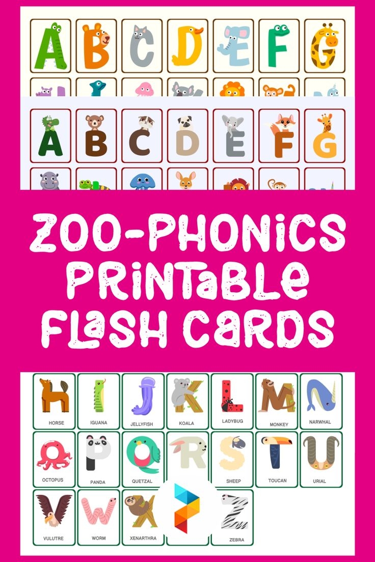 Zoo Phonics Alphabet Cards Printable